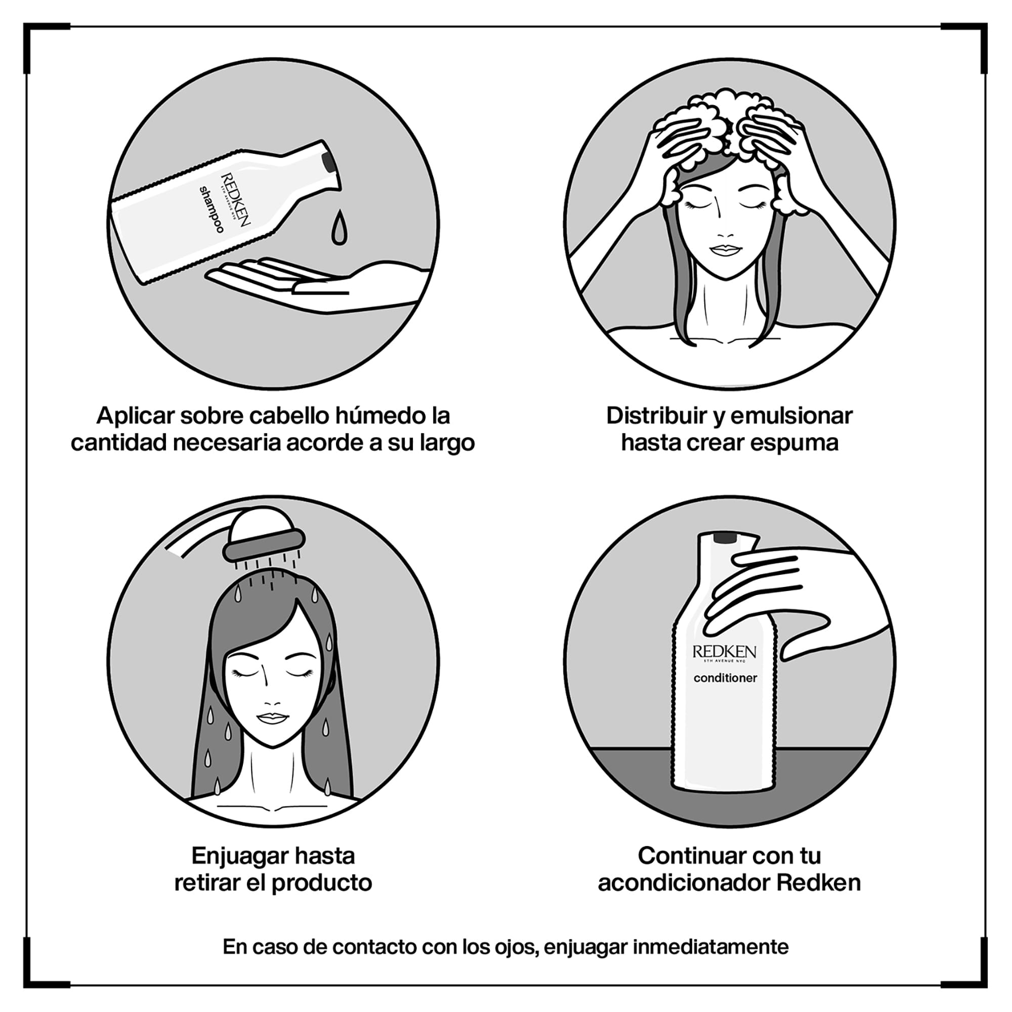 Modo de Uso Shampoo para Cabello con Frizz Frizz Dismiss