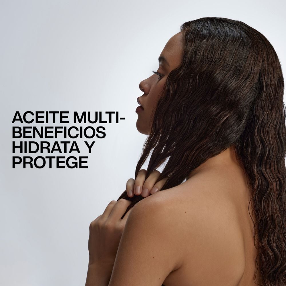 Redken All Soft Argan 6 Oil es un aceite multibeneficios que hidrata y protege el cabello