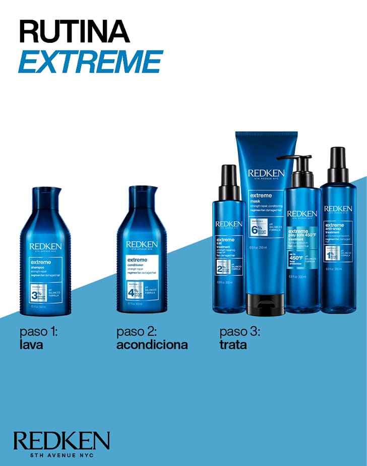 Modo de Uso Tratamiento Fortificante y Anti-quiebre para Cabello Dañado Extreme