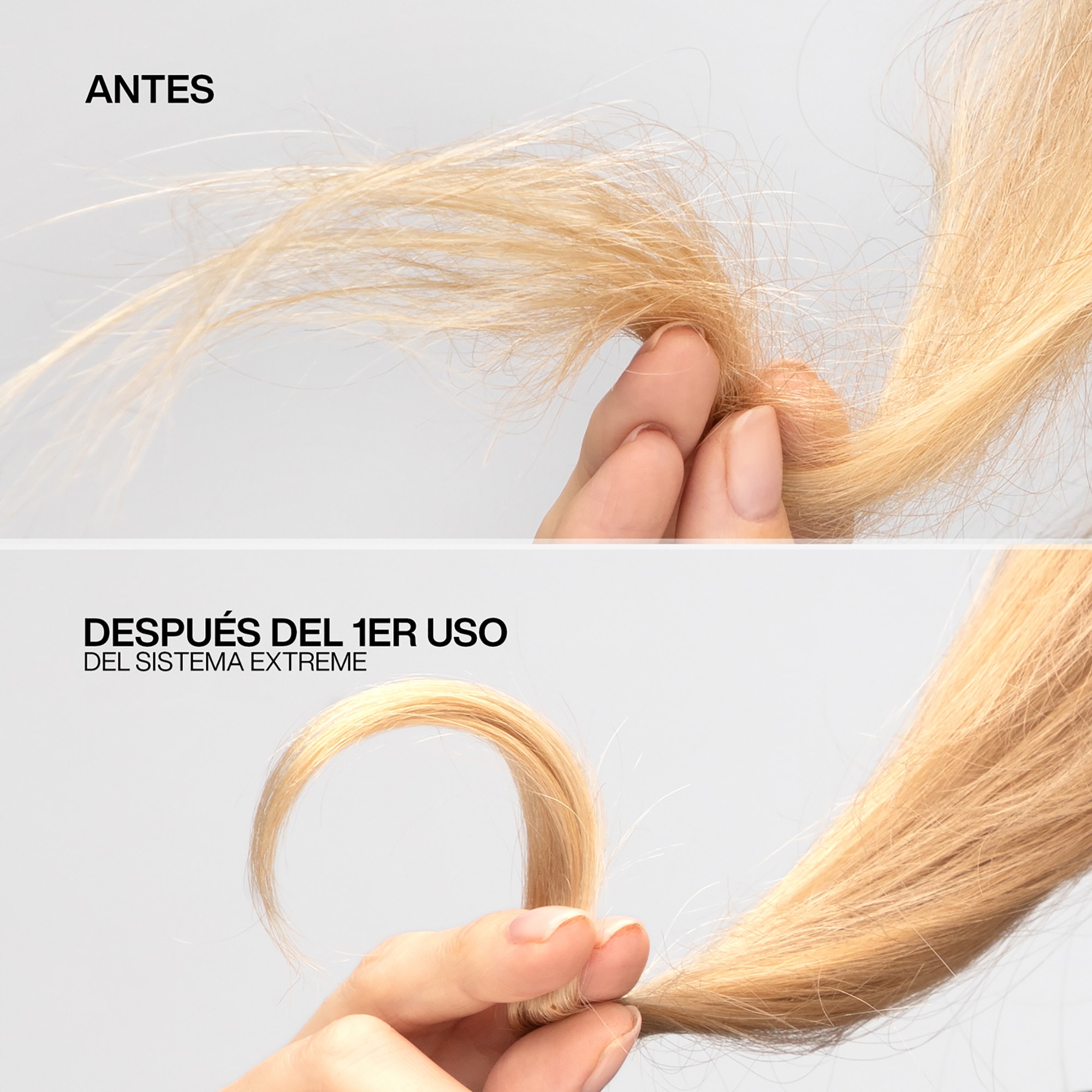 Resultados Mascarilla Fortificante para Cabello Dañado Extreme
