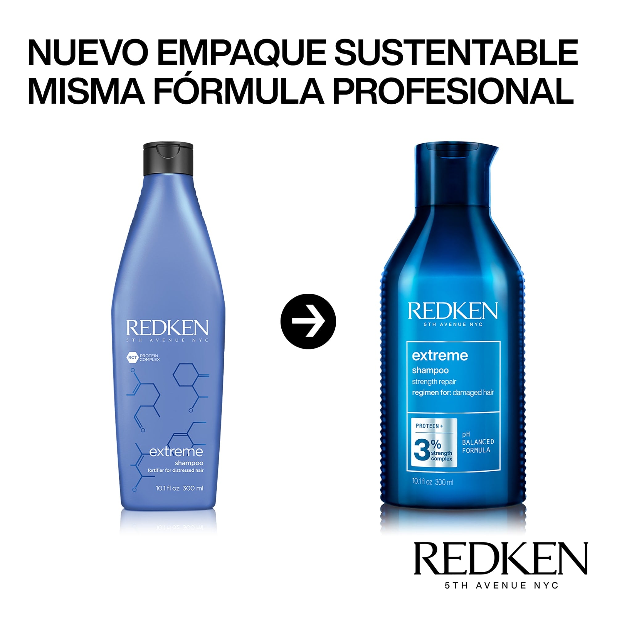 Renovación Shampoo Fortificante para Cabello Dañado Extreme